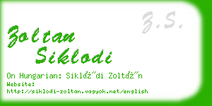zoltan siklodi business card